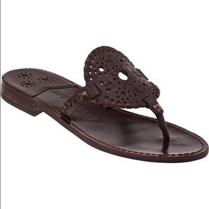 Jack Rogers Georgica Brown Leather Sandals 7